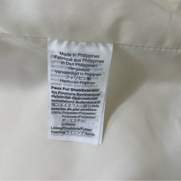 J Crew Sherpa Teddy Coat – Ivory Cream Fleece Jacket - Picture 8 of 8